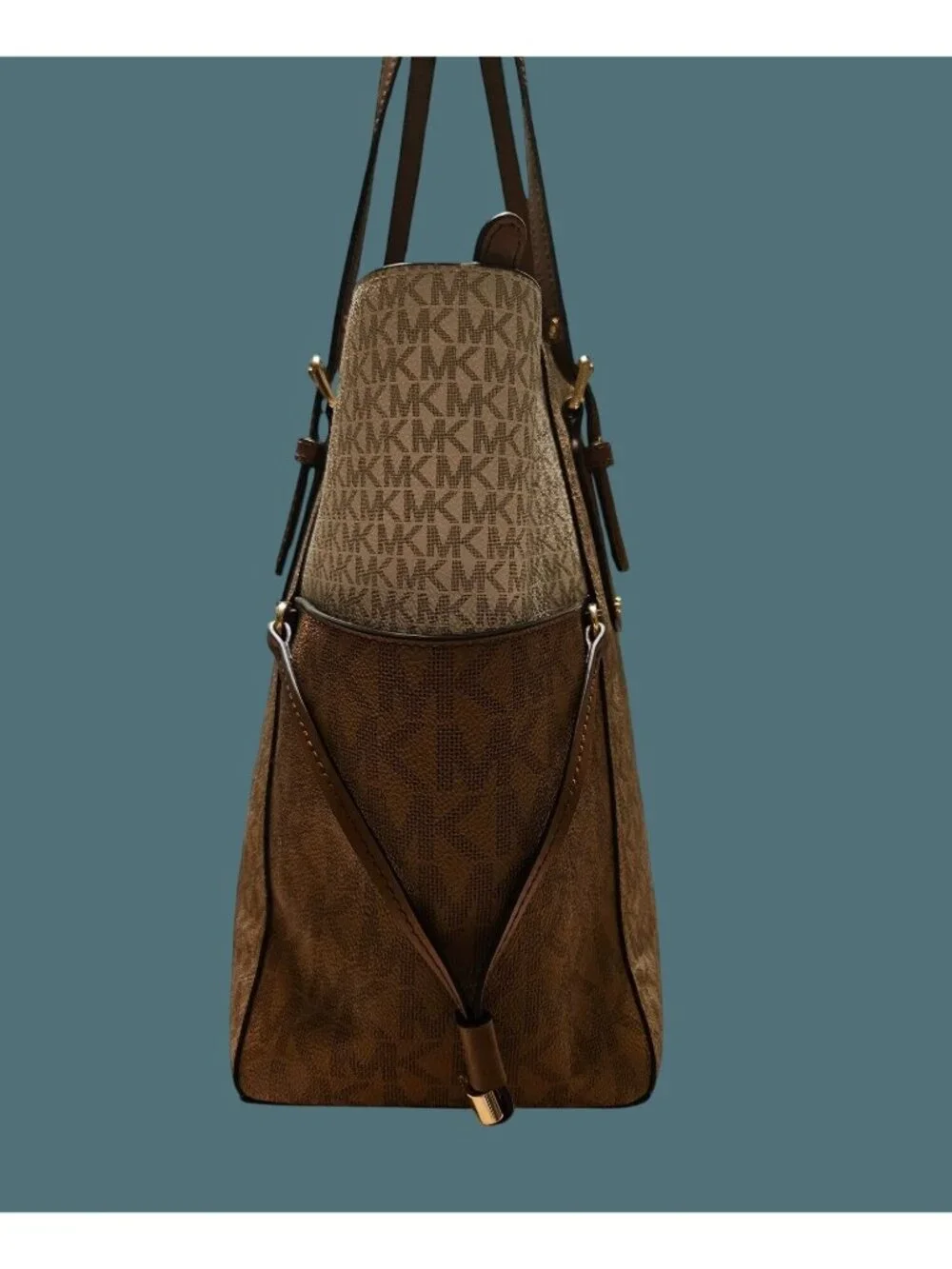 Michael Kors Voyager Color Block Signature Logo Tote Shoulder Bag